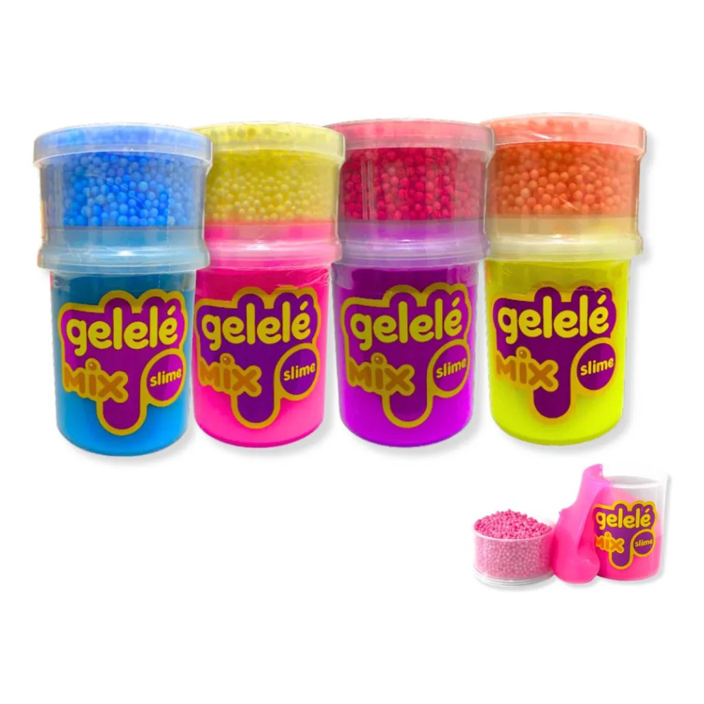 Slime Gelele 152g Mix com Bolinhas Color | Shopee Brasil