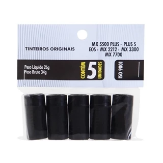 Tinteiro Fixxar Tinta Impressão Preto, MX5500 Plus, EOS, Plus S, 5 Unidades em Oferta na Shopee