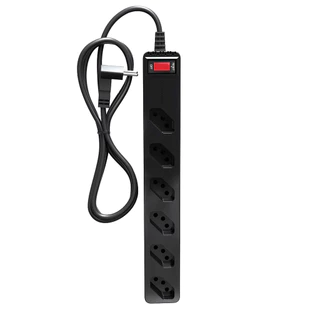Filtro de linha com proteção contra surtos (DPS) bivolt - 6 tomadas 3 PINOS - iCLAMPER Energia 6 LCF