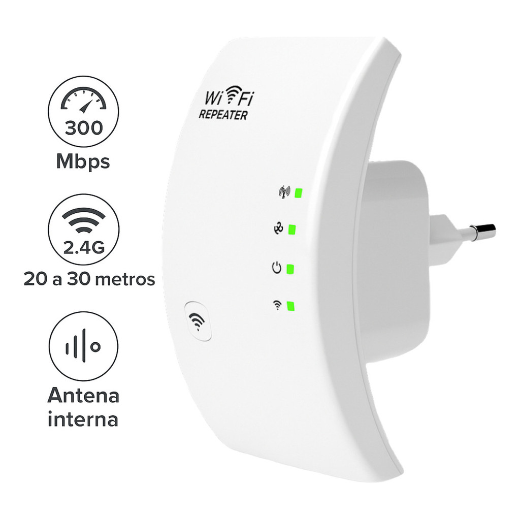 Repetidor Amplificador De Sinal Wifi 300/mbps Ultra Rápido Tomada ...