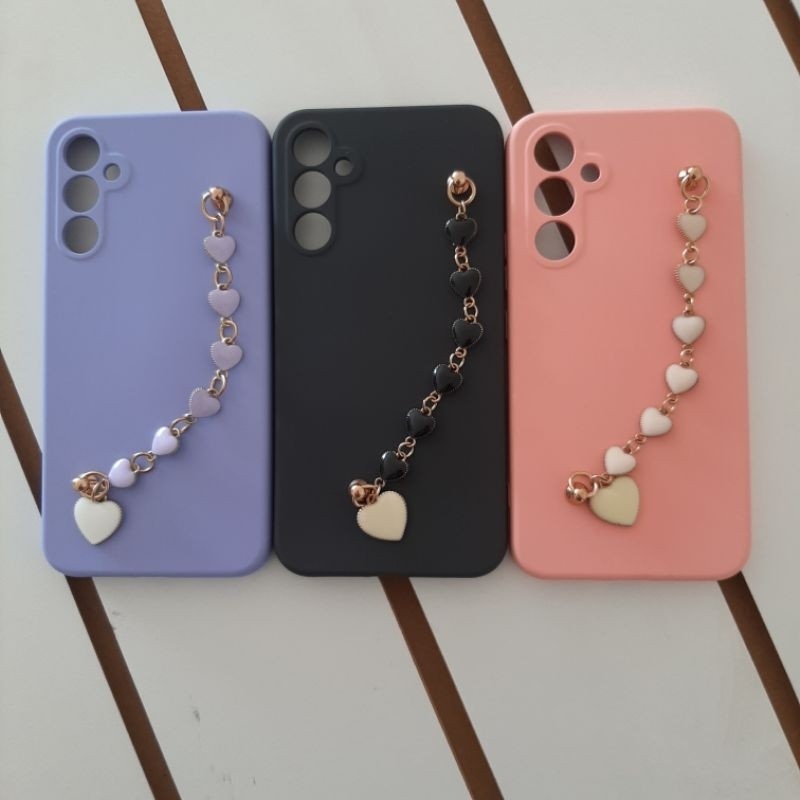capa Case Capinha de celular com Corrente para Samsung A14 A15 A16 A24 ...