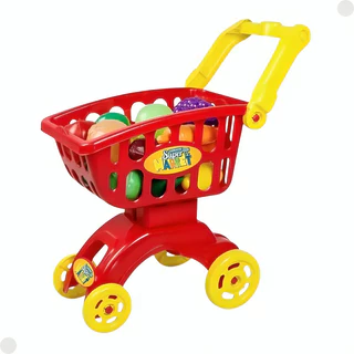 Brinquedo Carrinho Infantil De Compras Super Market Com Frutas 870-3 - Braskit