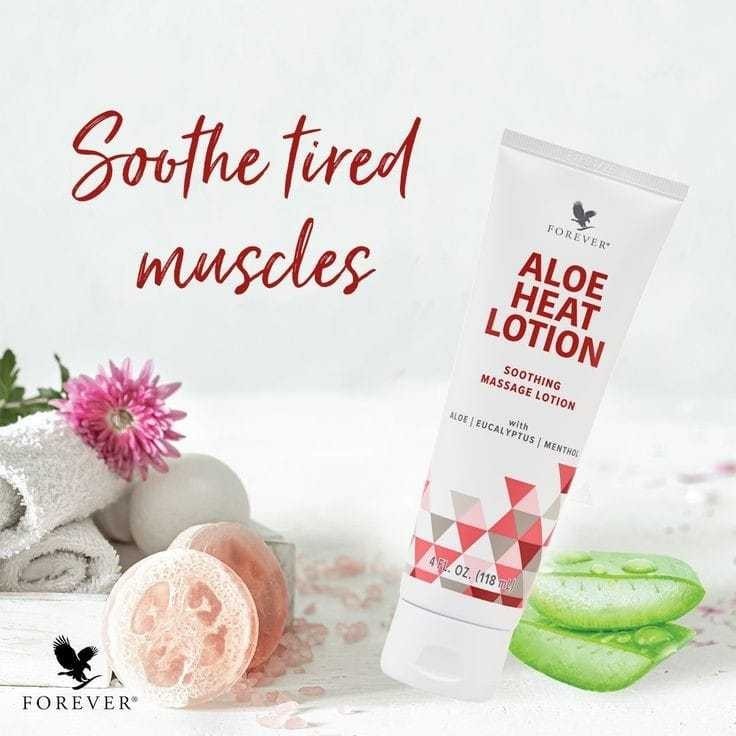 Aloe Heat Lotion Forever Living  Loo Aquecida para Alvio de Dores e  Tenso Muscular, Com Aloe Vera e Camphor Natural | Shopee Brasil