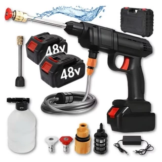 Lavadora de alta pressão profissional portátil sem fio de dupla voltagem, 110 V e 220 V, com um par de baterias de 48 V