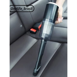 Mini Aspirador de Pó Portátil Automotivo Casa Sem Fio 3 em 1 Recarregável Potente 6000Pa