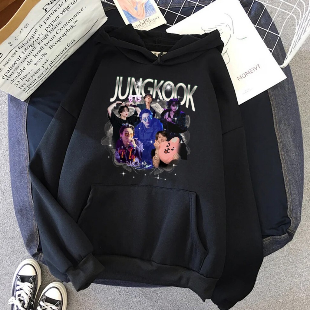 Blusa Moletom BTS Jungkook Army Coleção K-Pop Capuz | Shopee Brasil