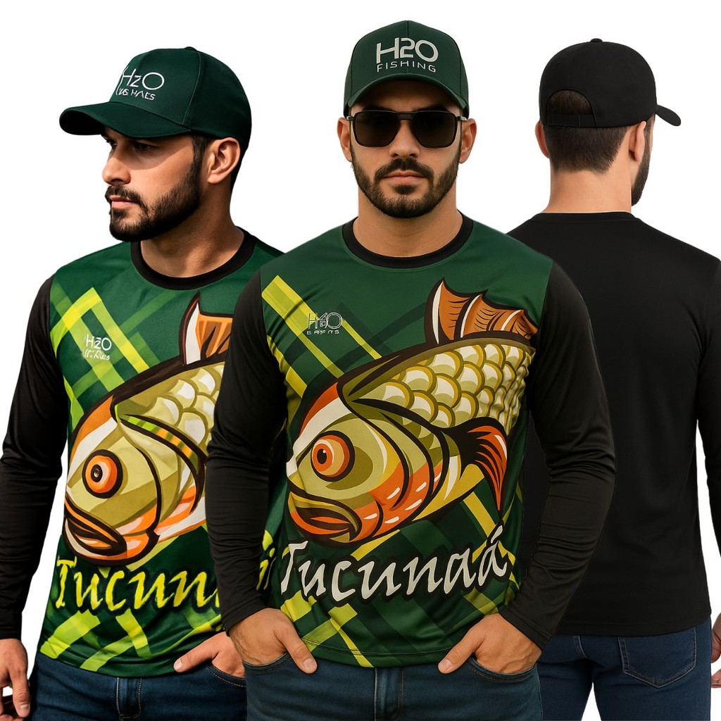 Camiseta UV Tucunaré Pesca Esportiva – Proteção Solar Manga Longa
