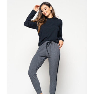 Conjunto De Moletinho Casaco Capuz E Calça Jogger Com Listra Salvatore Fashion