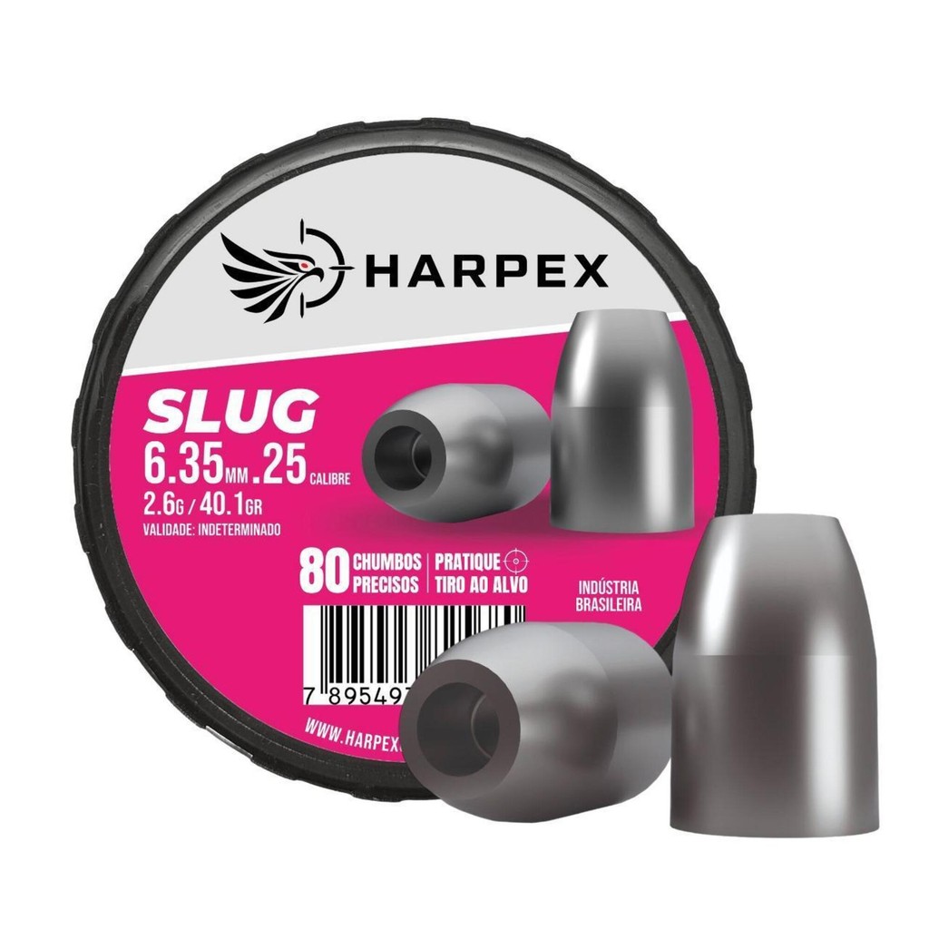 CHUMBINHO HARPEX SLUG 6,35MM (80 UN) | Shopee Brasil