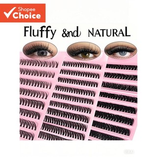 Super Fofo 200 Clusters Falso Vison DIY Cílios Naturais Finos Reutilizáveis Para Iniciantes