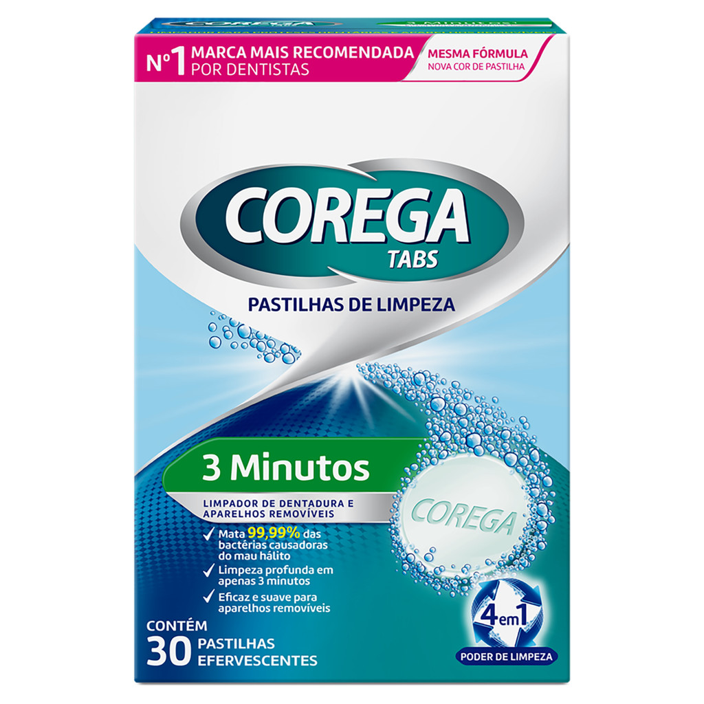 Corega Tabs 3 Minutos | Shopee Brasil