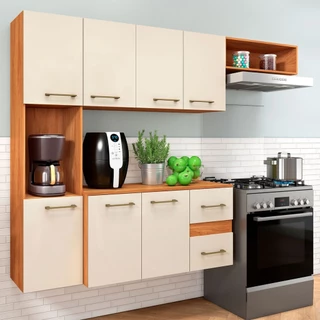 Cozinha Compacta Gianna 7 Portas 2 Gaveta - PNR Móveis
