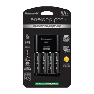 Carregador Pilha Recarregavel Eneloop Pro Kit C/4 AA BQ-CC17