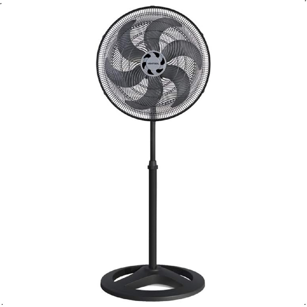 Ventilador Oscilante Coluna Turbo 6 Pás 50cm Preto Ventisol