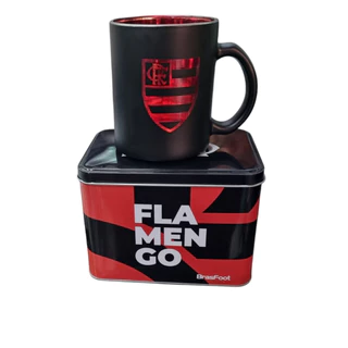 Caneca Time Oficial Vidro Diamond C/ Caixa Metalica Presente
