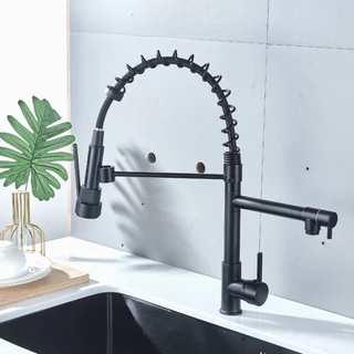 Torneira Cozinha Gourmet Monocomando Com Spray Extensor Cor Preto MARISA em Oferta na Shopee