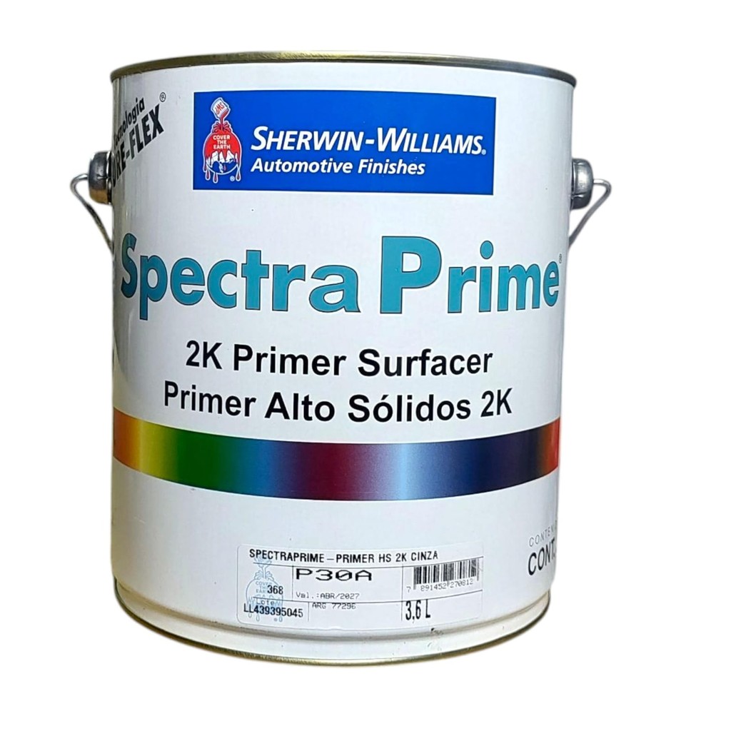 PRIMER SPECTRAPRIME HS 2K CINZA 3,6L SHERWIN WILLIAMS | Shopee Brasil