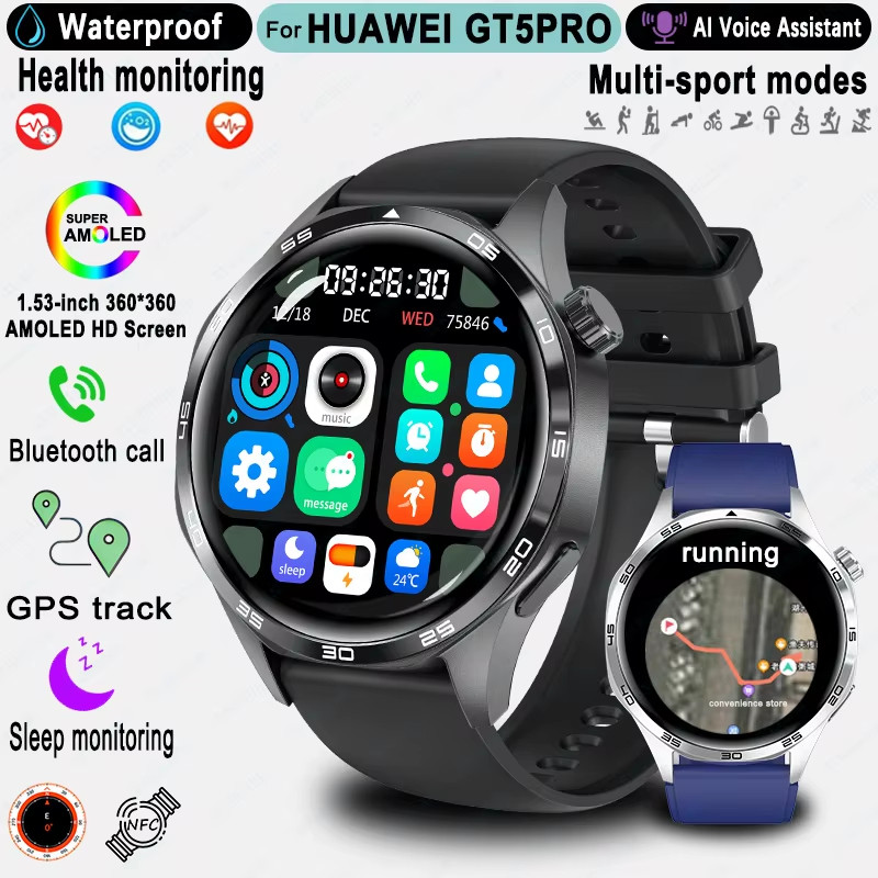 Huawei Gt5 Pro GPS Pista SmartWatch Relógio Inteligente