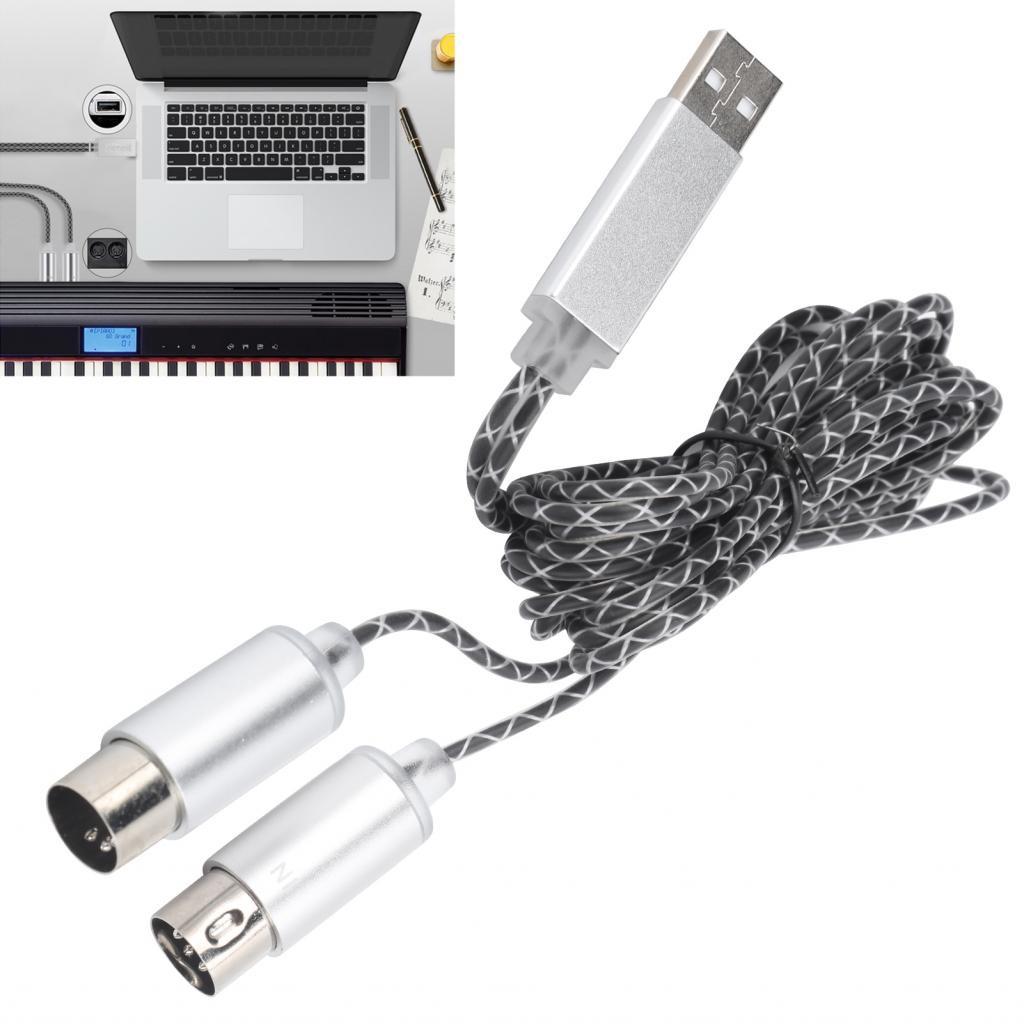 MIDI Cable USB Transfer TPE Sheath Electronic Piano Computer Editing ...