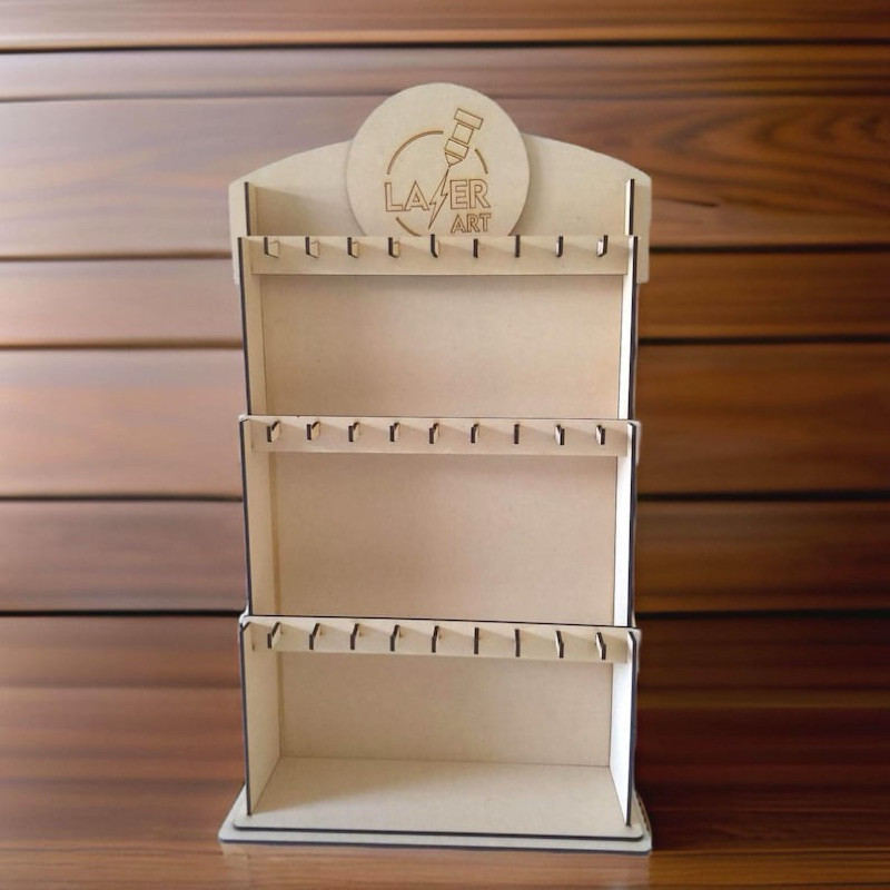 Expositor para chaveiro com 24 ganchos- Em Mdf personalizado com logo ...