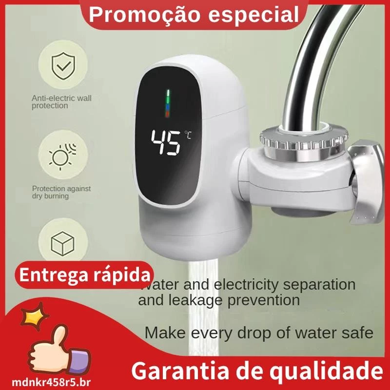 Torneira Aquecedora Elétrica Instantânea 3000W com Display Digital