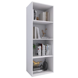 Estante livreiro organizador multiuso armario multifuncional livros prateleiras 4 nichos gold branco em Oferta na Shopee