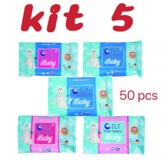 5 pacotes de lenços umedecidos para bebês 10 folhas 14x8 cm em Oferta na Shopee