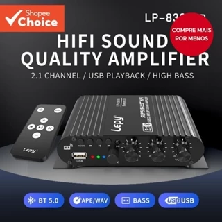 [Shopee Choice] Versão Atualizada Mini Amplificador De Carro Áudio HiFi Sound Cars Amplificadores Domésticos USB Biuetoo