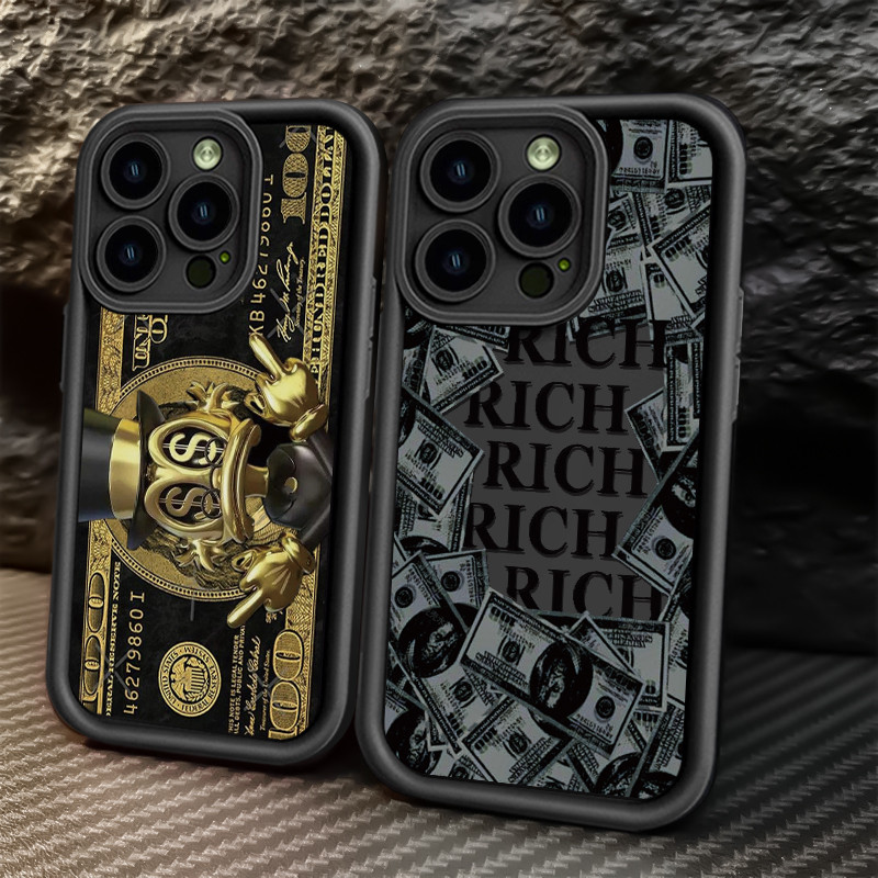 Capinha Capa Resistente A Choques De Padrão de notas Iphone 11 12 13 14 15 16 PRO MAX 14 15 16 PLUS