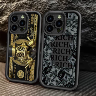 Capinha Capa Resistente A Choques De Padrão de notas Iphone 11 12 13 14 15 16 PRO MAX 14 15 16 PLUS