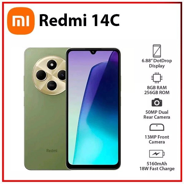 Novo) Xiaomi Redmi 14C Verde 8GB+256GB RAM,4GB+128GB RAM | Shopee