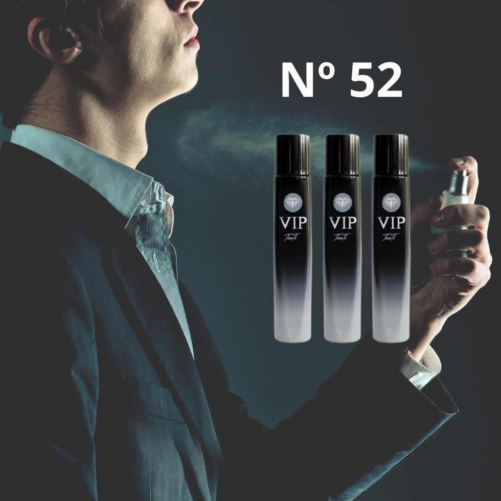 03 Perfumes Fragrancia Vip 52 Alta Fixacao Marcante Especial Touti