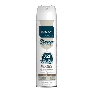 Desodorante Above Aerosol Women Cream Vanilla 150ml em Oferta na Shopee