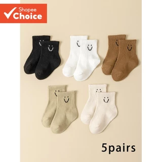 5 Pares Meias De Bebê Corte Baixo Estiramento Tornozelo Unissex Infantil Criança Recém-Nascido Meninos Meninas Primavera em Oferta na Shopee
