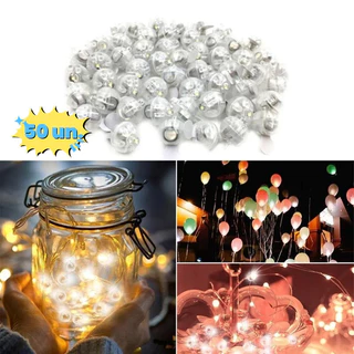 Mini luz LED Bolinha Kit 50/100/150 un. com bateria Sem fio para decoração de balões,Flores,Festas e DIY