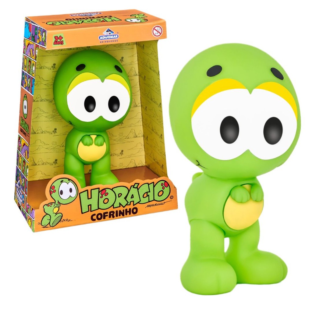 Boneco Horácio Cofrinho Porta Notas e Moedas Turma da Mônica