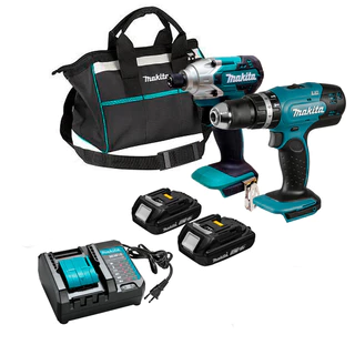 Kit Parafusadeiras Impacto 18v Makita Dlx2336y01 com bolsa em Oferta na Shopee