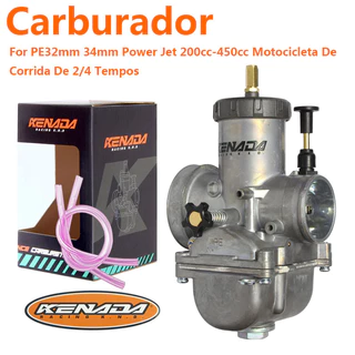KENADA Racing Carburador PE32mm 34mm Power Jet 200cc-450cc Motocicleta De Corrida De 2/4 Tempos