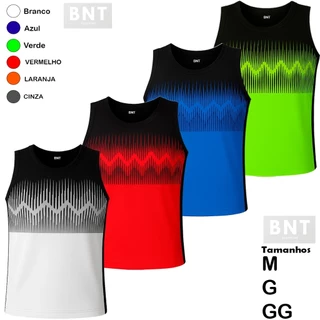 Kit 4 regatas masculina dryfit para treino corrida academia varias cores leve confortavel esportiva