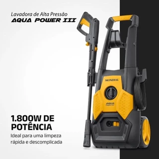 Lavadora de Alta Pressão Mondial Aqua Power III 1800W 2000PSI 360L/h 220V - LAP-03-GY