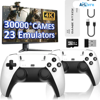 Dois Consoles disponíveis: controle retrô sem fio, portátil (jogo 10k, 4K), GameStick M15 PRO4K (jogo 20k).