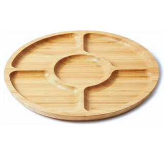 Petisqueira De Bambu 5 Divisórias 20 cm Wincy Casa em Oferta na Shopee