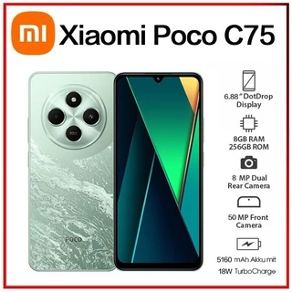 期間限定値下げ　POCO C75 ブラック 8GB RAM 256GB ROM Smartphone POCO C75 8+GB RAM 256GB, Preto