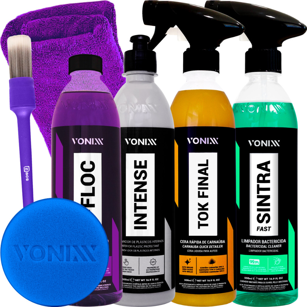 Kit Shampoo V-Floc Cera Tok Final Sintra Fast Intense Pincel Interno Zacs