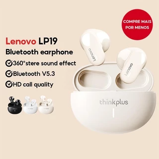 Fone de Ouvido Bluetooth Lenovo LP19 TWS Inteligente com Cancelamento de Ruído e Microfone