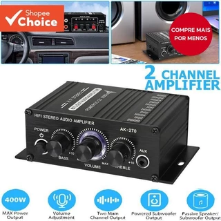 Amplificador Universal MINI De 2 Canais Para Home Theater Sistema De Som Ampola De Áudio Estéreo Baixo Trebl