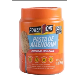 KIT 2 Pastas de amendoim Power One 1KG Integral e Crocante