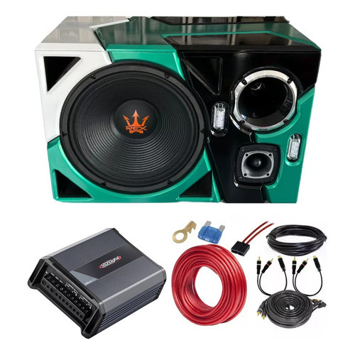 Caixa Trio 15p Som Rex 400w + Modulo Sd800.4 + Fiação 800 | Shopee