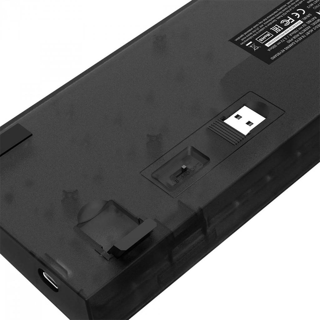 Teclado Gamer Mecânico Sem Fio Redragon Pollux Pro Clear, RGB, Switch Crystal