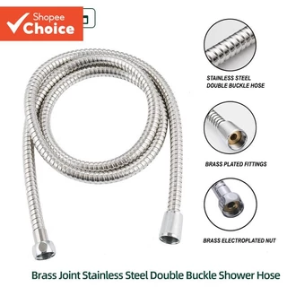 Mangueira Flexível BAOKEMO , Mangueiras De Chuveiro De Aço Inoxidável , Tubo Banheiro , Prata G1/2 " DCR-23